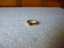 Ring aus Gold mit schwarzem Diamant-Halbkaräter, Größe 18