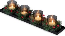 Adventskranz metall schwarz - metall,