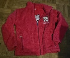 kuschelige Jacke Hello Kitty Größe 128 rosa Großes Rückenmotiv Reißverschluss