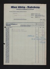 RADEBERG, Rechnung 1939, Max Uhlig Kolonialwaren-Grosshandlung Likör-Fabrik