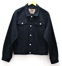 Vintage C&A JINGLERS UNISEX Damen Herren Jeansjacke M Black Denim Jeans Jacke