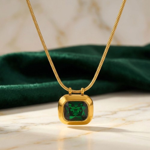 Damen halskette edelstahl 18k - damen,