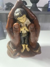 Wachsfigur/ Schützende Hände von Diewald Ca 21 Cm Zustand Gut