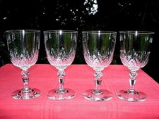 Baccarat Nemours 4 Wein Kristallgläser Verres A Vin Kristall Taillé Richelieu C