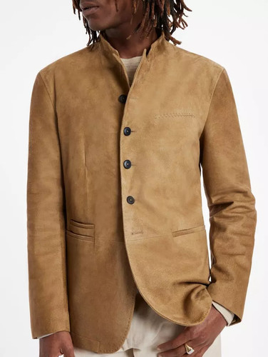 Beige leder trucker - leder,