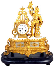 ANTIKE EMPIRE Französische Kaminuhr Figurenuhr Pendel 1840 Louis XVI Louis Japy