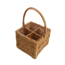 Einkaufskorb Flaschenkorb für 4 Flaschen  Schraubglas Weidenkorb Autokorb Weide