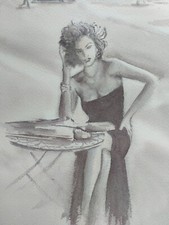 Aquarell Bild. Monochrom