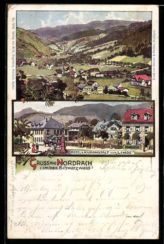 Lithographie nordrach bad - /,