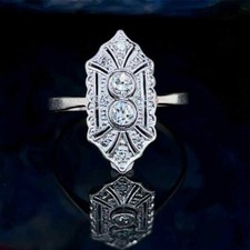 Damen Rund 1 Kt Zwei Stein