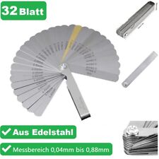 32 Blatt Fühlerlehre Abstandslehre Blattlehre Ventillehre Fühllehre Spaltmass
