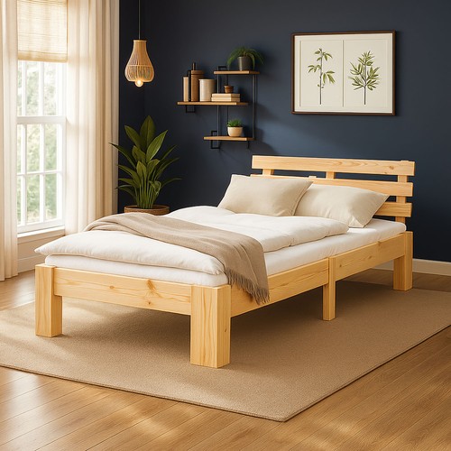 Einzelbett 90x200 holz - holz, natur