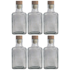 6x 250ml Glasflasche Klarglas
