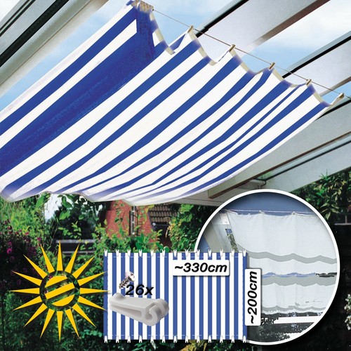 Sonnensegel blau weiss - , ca