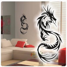 Wandtattoo Tribal Dragon Drachen Wandaufkleber Tattoo Asia Yin Yang W713 