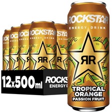 Rockstar Tropical Passion Fruit – Energy Drink mit Passionsfrucht 12 x 500ml