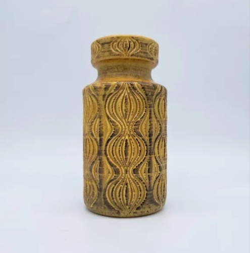 Vintage vase gelb - /, braun