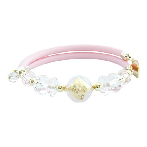 Murano glasarmband rosa gold - murano,