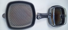 2 Stück Grillpfanne Viereckpfanne AMT Gastroguß 28 cm Bratpfanne viereckig