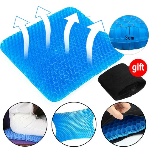 Blaues gel sitzkissen doppelt - gel,