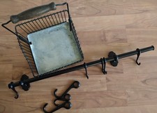 1xIkea Fintorp Korb+Wandleiste(2x58cm)+etliche Hacken+4Wandhänger !!!