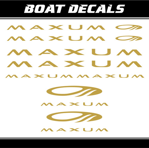 Aufkleber maxum boat sticker - maxum,