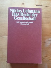 Das Recht der Gesellschaft von Niklas Luhmann (Taschenbuch)