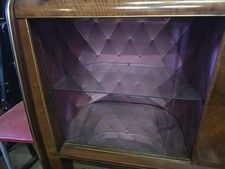original 60er Jahre Barschrank Kommode mit Glasvitrine auf Beinen Rockabilly 50s