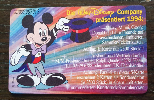 Telefonkarte the disney - -,