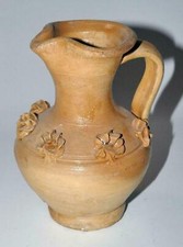 (11025) Kleine Vase aus Ton, 10 cm hoch, guter Zustand