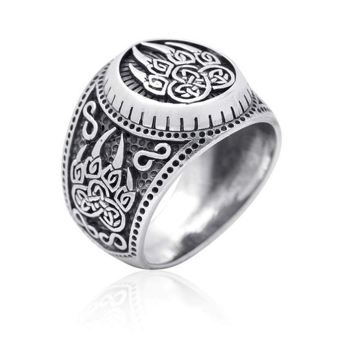 Bear claw silver ring runes - claw,