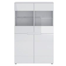 Highboardvitrine - weiß