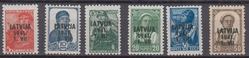 Lettland 6 postfrisch - 1-6,,