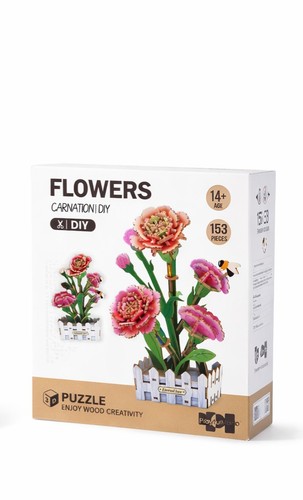Holz puzzle blumen - 3d,