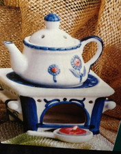 Aroma Duftöfchen Ofen Küchenherd mit Kanne für Teelicht Keramik Duftlampe