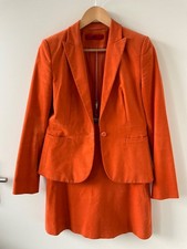 HUGO Damen Cord-Kostüm – Blazer & Rock, Orange