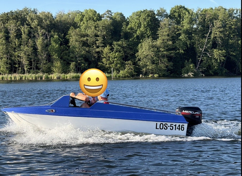 Gleiter motorboot blau weiß - gleiter,
