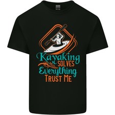 Kayakfahren Löst Alles Lustig Kajak Herren Leichte Baumwolle T-Shirt