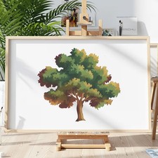 Baum wald schablone malen - v6,