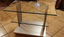 TV Rack Glas mit Rollen