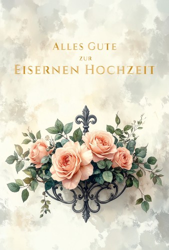 Karte zur eiserne - eiserne, hochzeit