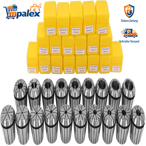 Yofuly er32 spannzangen set - er32, 19