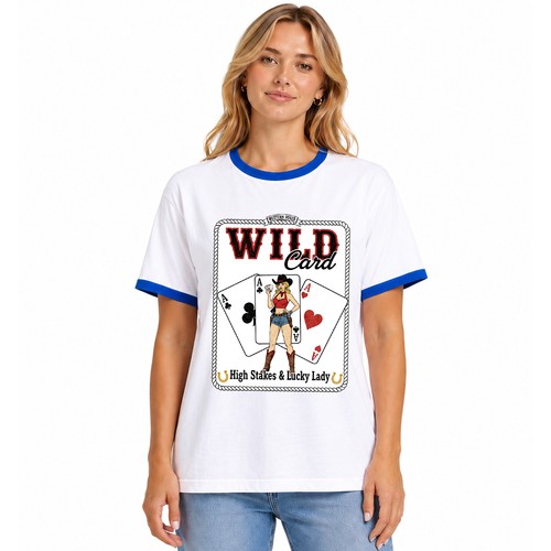 Wild card damen ringer shirt - wild,