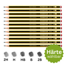 12x STAEDTLER Bleistifte Noris 120 Bleistift sechskant ergonomisch schwarz/gelb