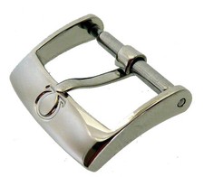 OMEGA SEAMASTER DORNSCHLIEßE  LEDER-ARMBAND BUCKLE STAHL 18 MM POLIERT+MONTAGE