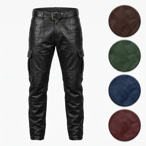 Echt schafsleder cargohose - schafsleder,