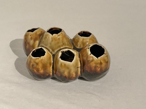 Keramik vase ausgefallen braun - vase,