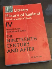 Literary history of England IV the nineteenth century and after