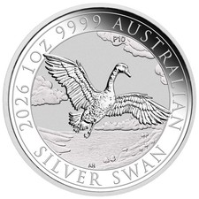 Silbermünze swan schwan - silbermünze,
