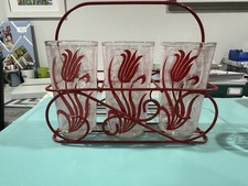 Set of 3 Vintage Atlas red and